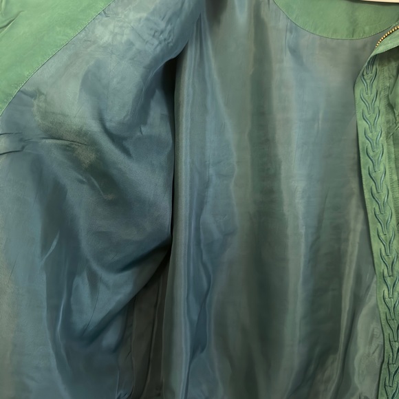 Fuda International Vintage Silk Bomber Jacket Green size M - Picture 8 of 11